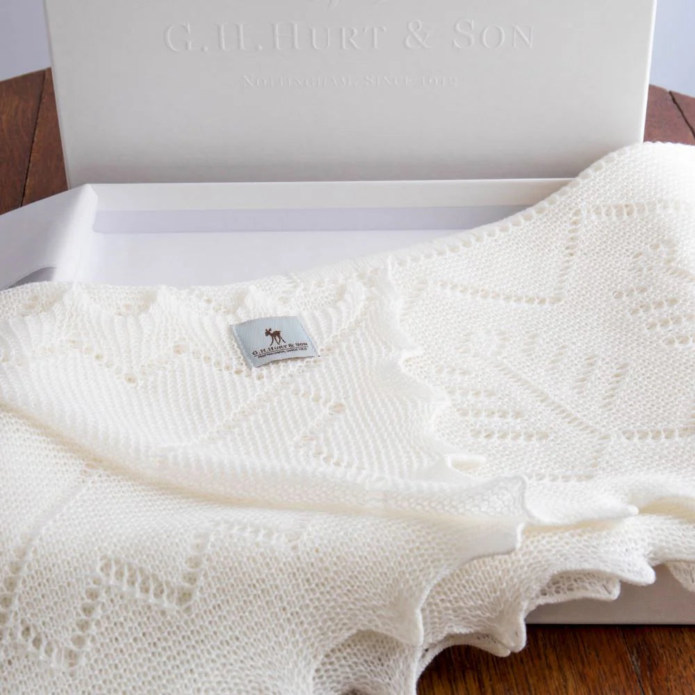 Pure Wool Christening Shawl