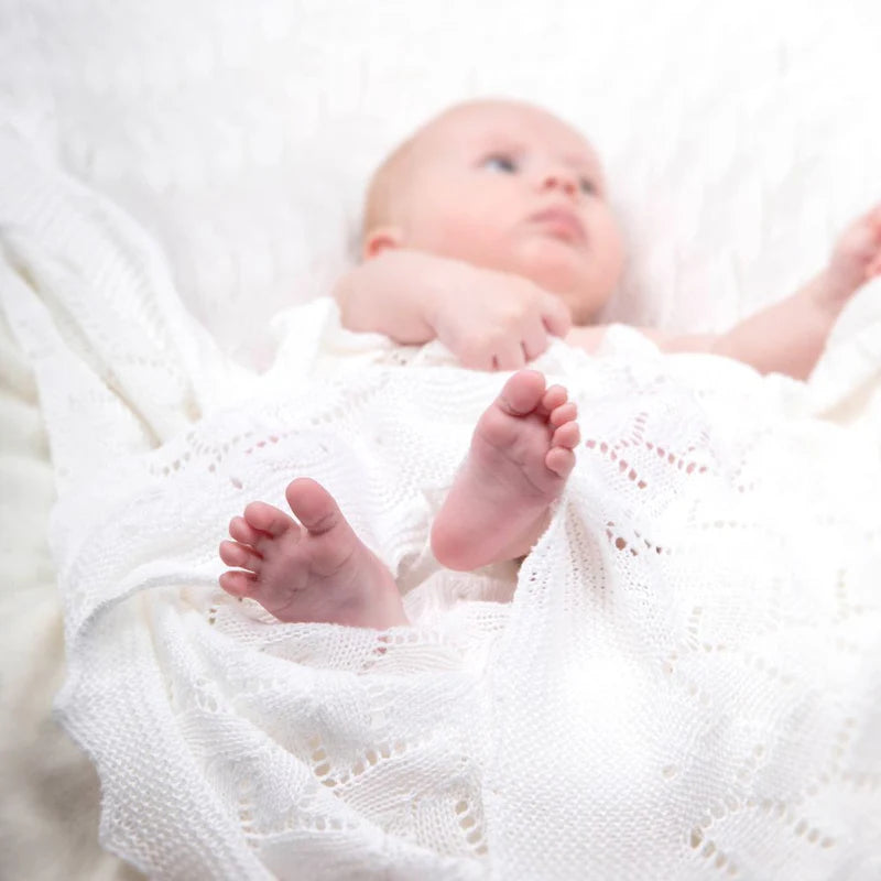 Lacy Cotton Baby Shawl