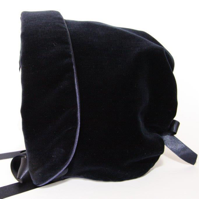 Exclusive Navy Velvet Bonnet