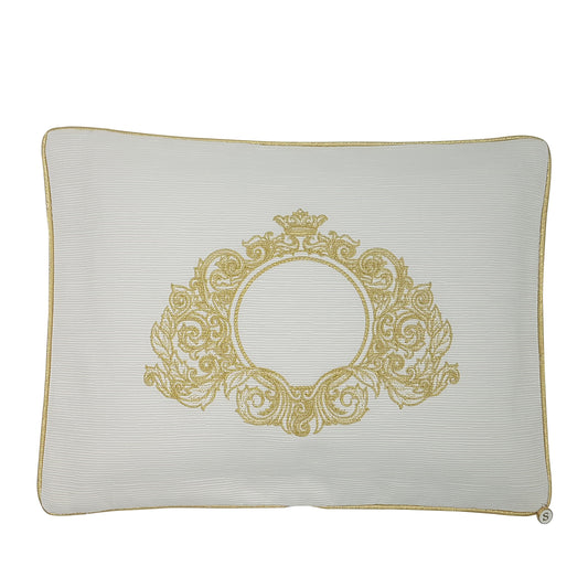 'Golden Threads' Embroidered Pillowcase