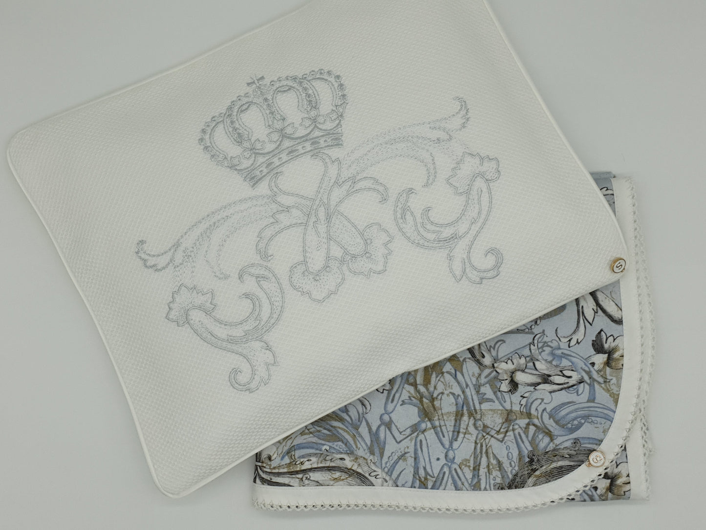 'Crown Royale' Embroidered Pillowcase