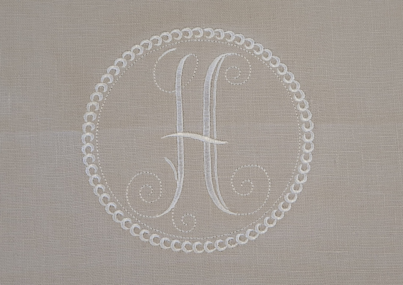 2pc Bassinet Sheet Set, Personalised Embroidery on Linen