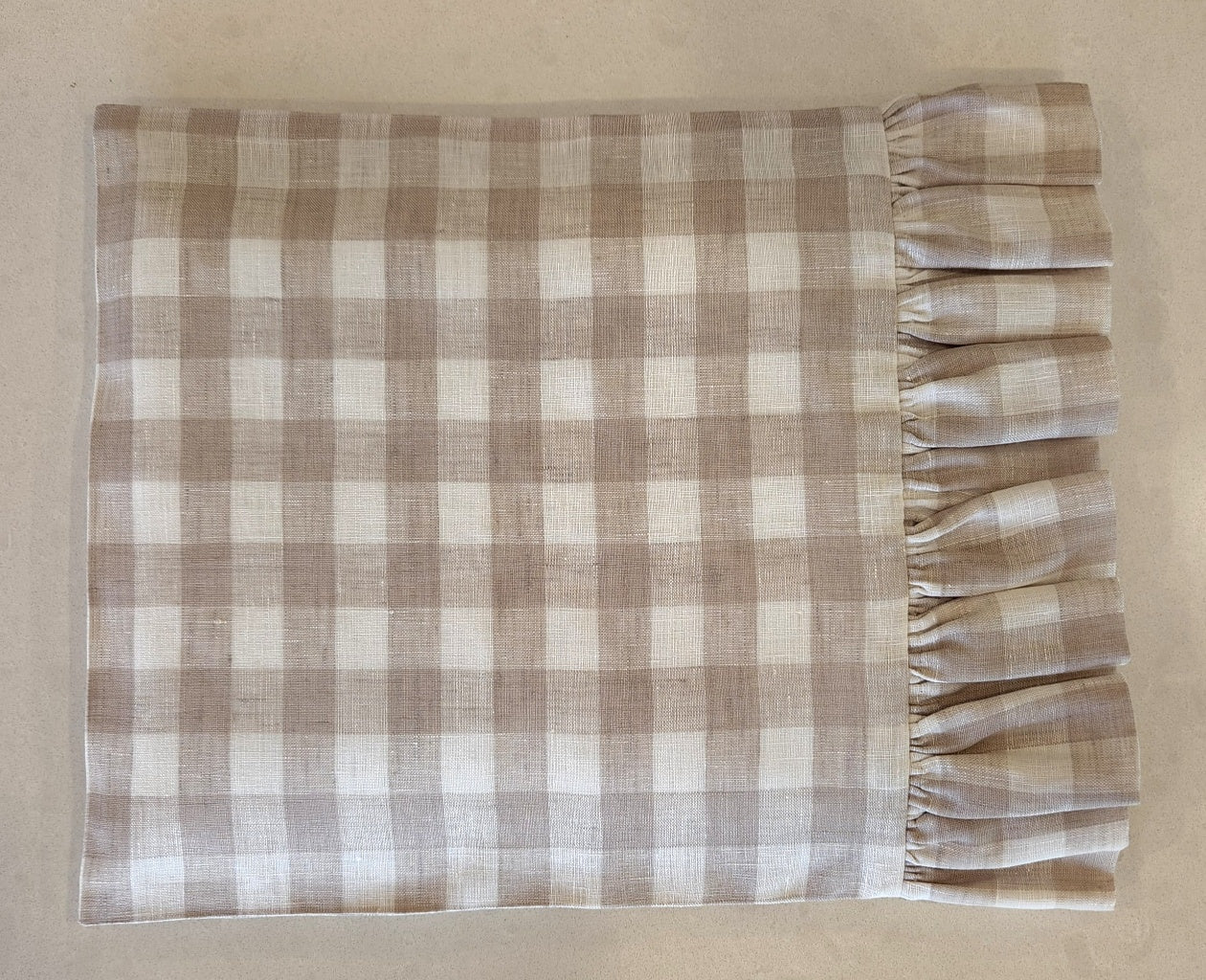 Frilly Gingham Bassinet/Pram Pillowcase