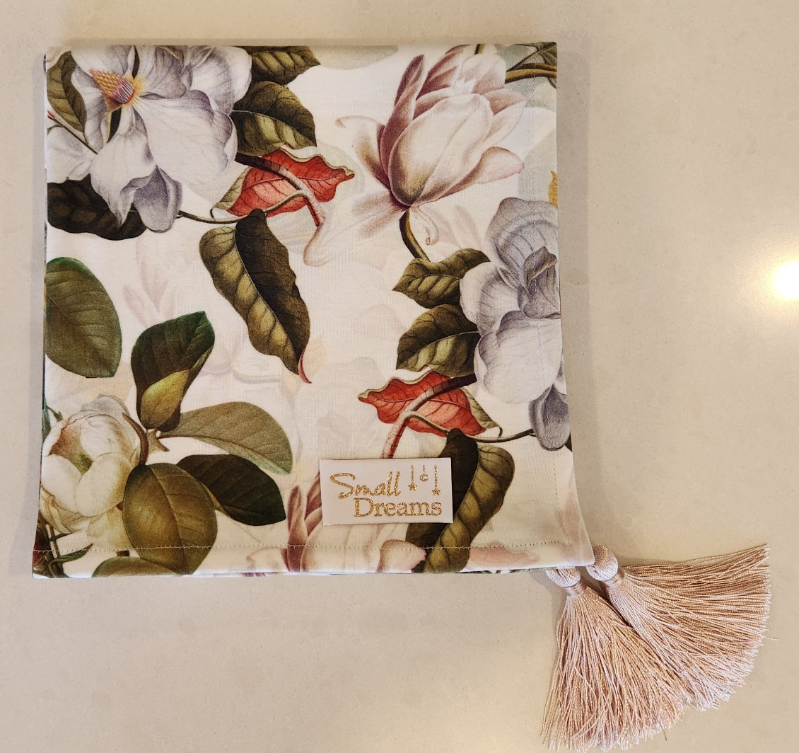 'Magnificent Magnolias' Organic Cotton Baby Wrap & Pillowcase Set