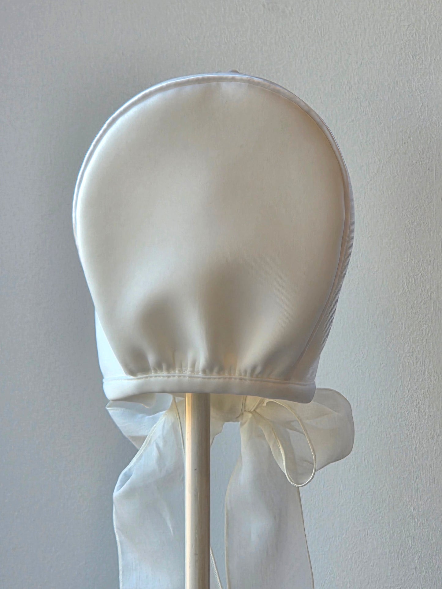Exclusive Ivory Ponte Bonnet with pearl beaded trim