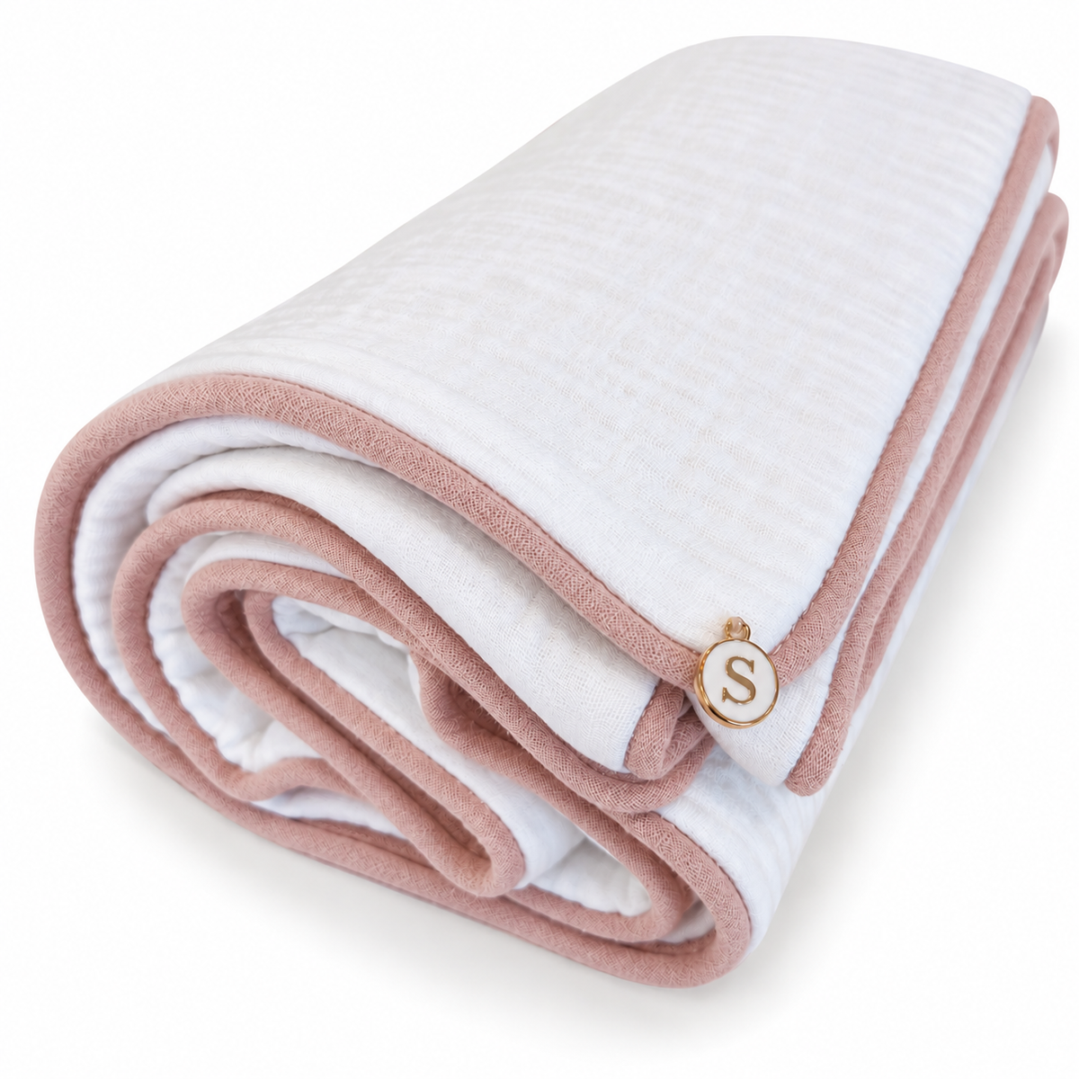 Double Muslin Two Tone Wrap,  Ivory with Taupe, Sage or Musk