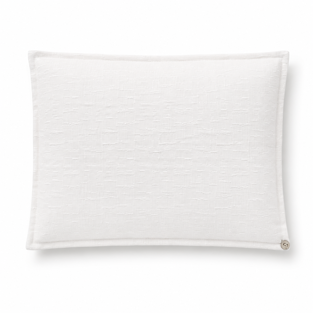 Ivory Jacquard Pillowcase,  Mini Flange