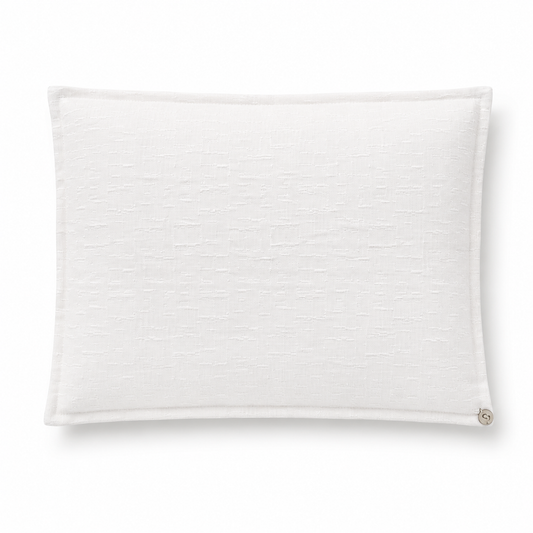 Ivory Jacquard Pillowcase,  Mini Flange