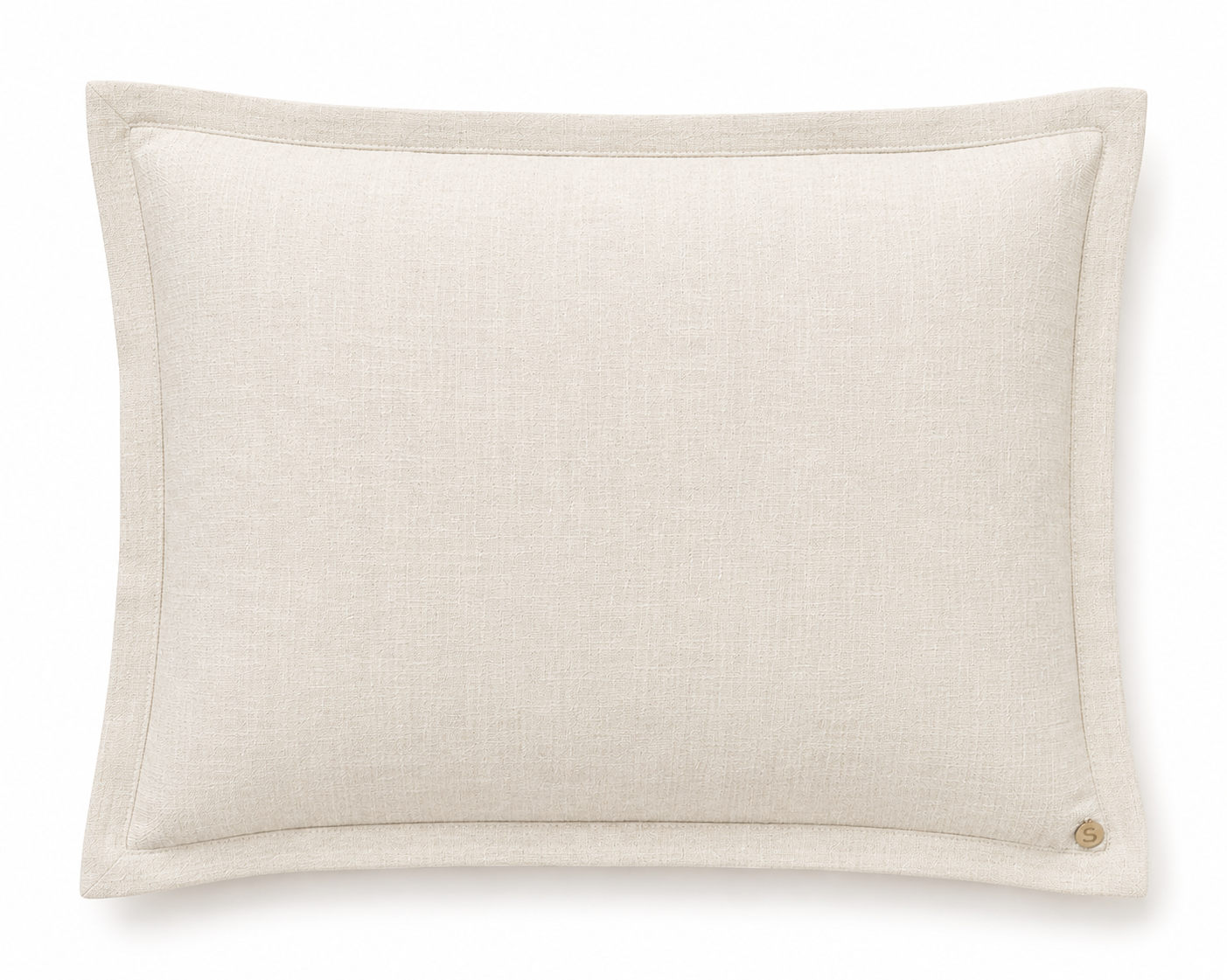 Linen Pillowcase,  White, Ivory or Cream,  Mini Flange