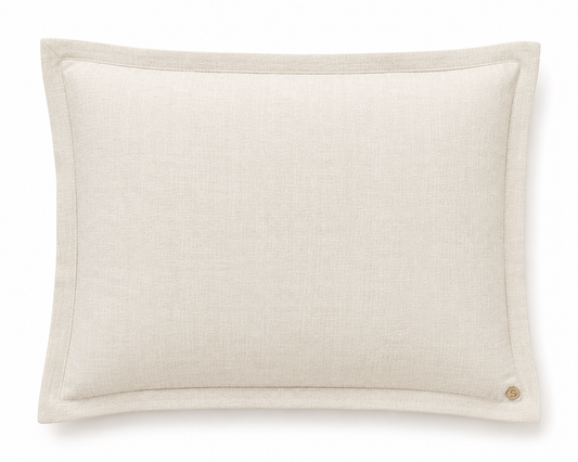 Linen Pillowcase,  White, Ivory or Cream,  Mini Flange