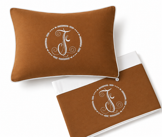 2pc Bassinet Sheet Set,  Personalised Embroidery on Linen