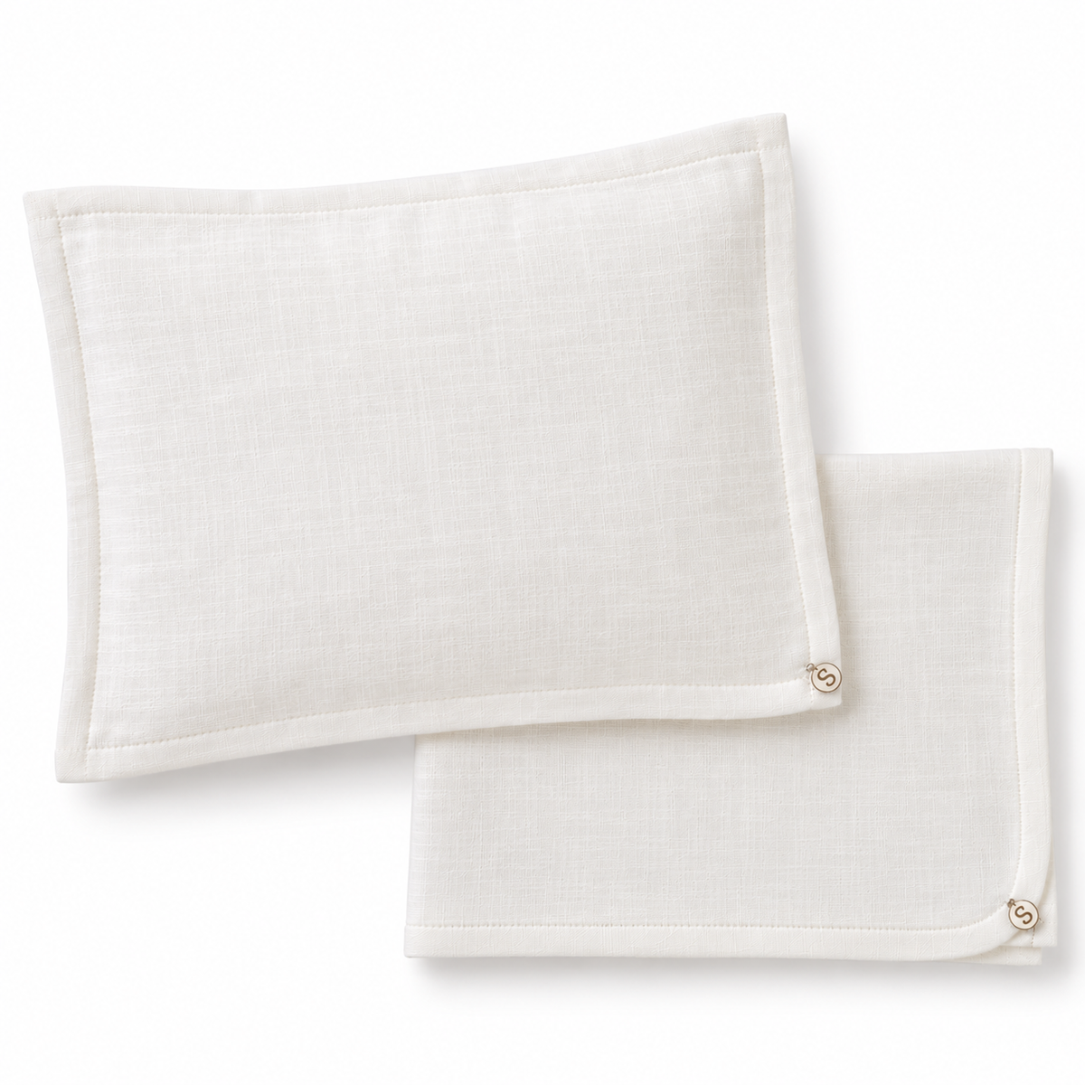 Exclusive Linen Baby Wrap & Pillowcase Set,  Ivory or White