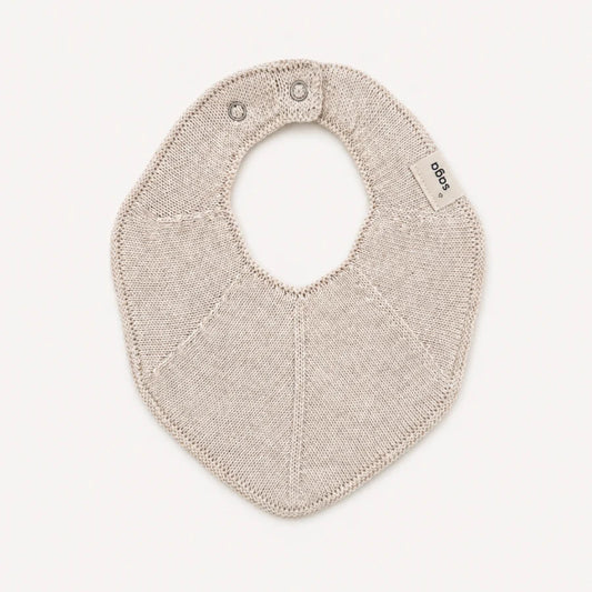 Knitted Baby Bib - Moon Milk