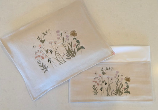 'My Cottage Garden' 2pc Bassinet/Pram Sheet Set