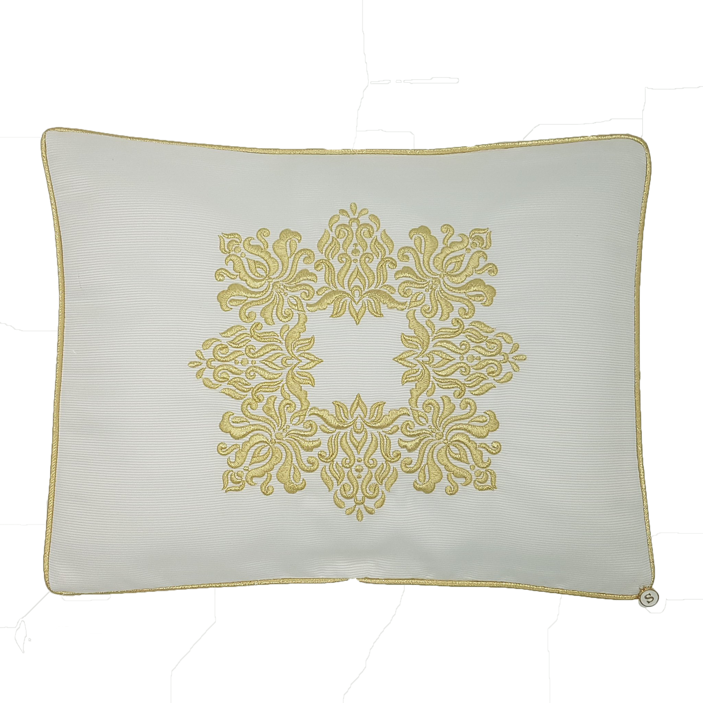 'Golden Damask' Embroidered Pillowcase