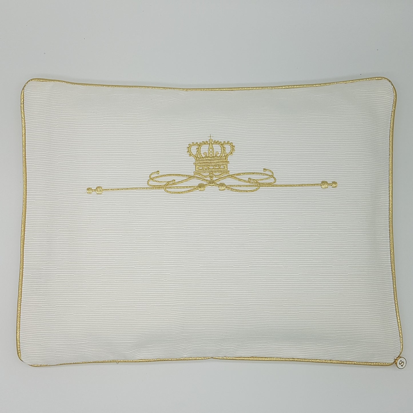 'On the Throne' 2pc Bassinet Sheet Set, Gold on Ivory