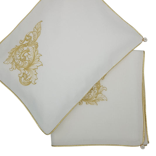 'Delicate Delight' Embroidered Wrap & Pillowcase Set