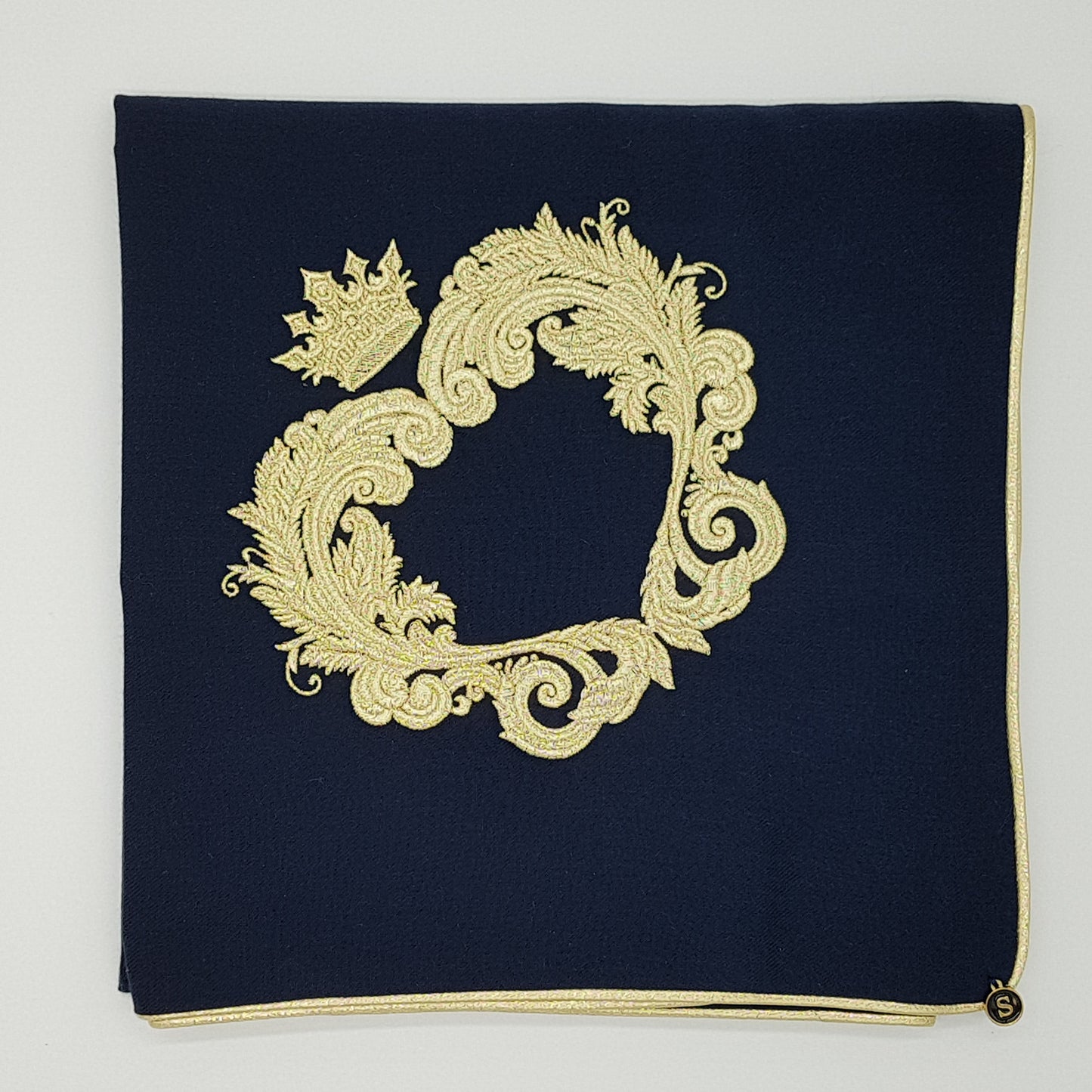 Limited Edition Baby Wrap & Pillowcase Set, Gold on Navy Cotton Blend