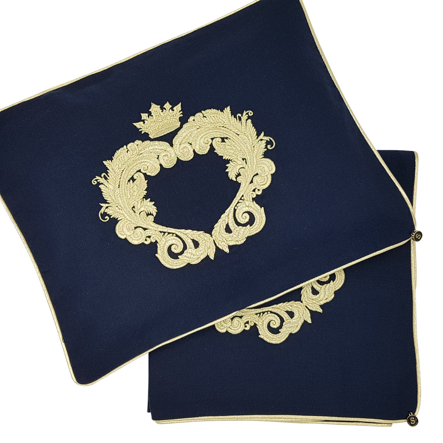 Limited Edition Baby Wrap & Pillowcase Set, Gold on Navy Cotton Blend