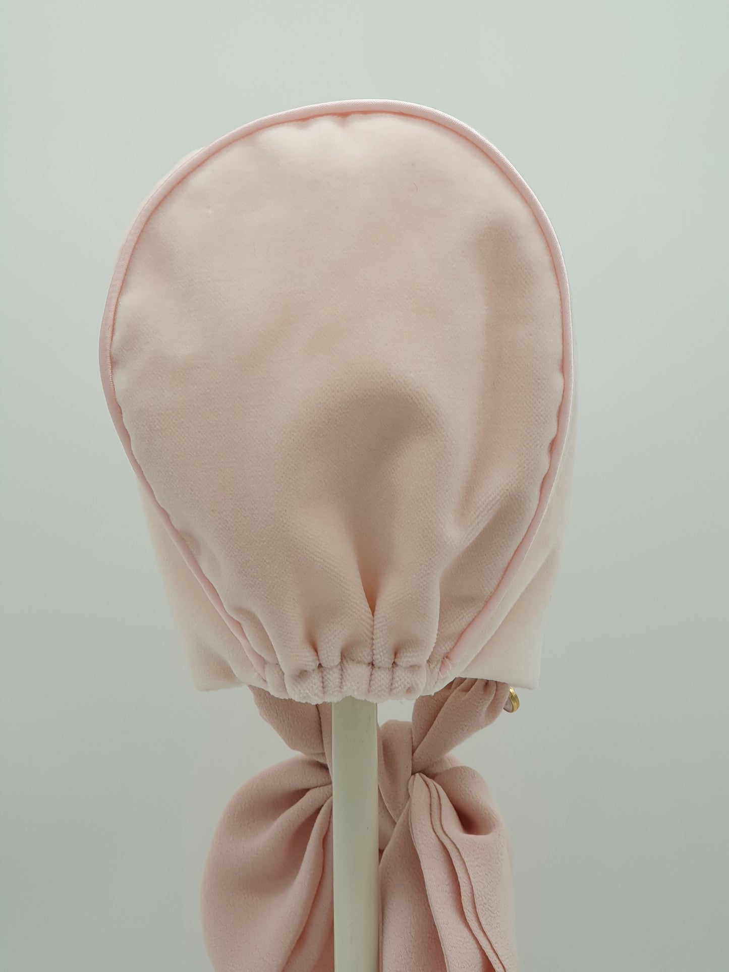 Exclusive Bonnet, Soft Cotton Velvet with wide ties